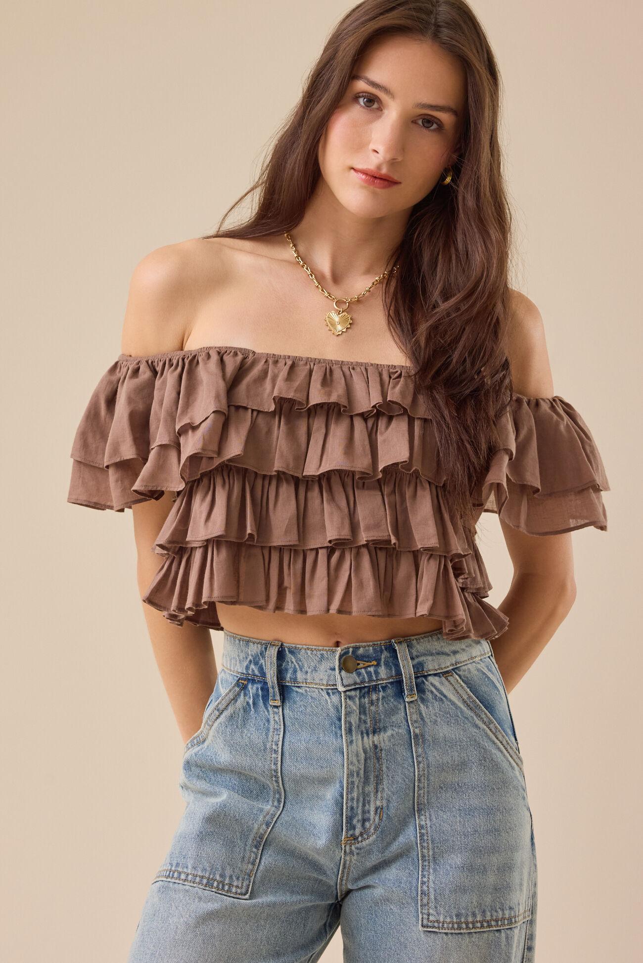 Simone Ruffle Top Product Image
