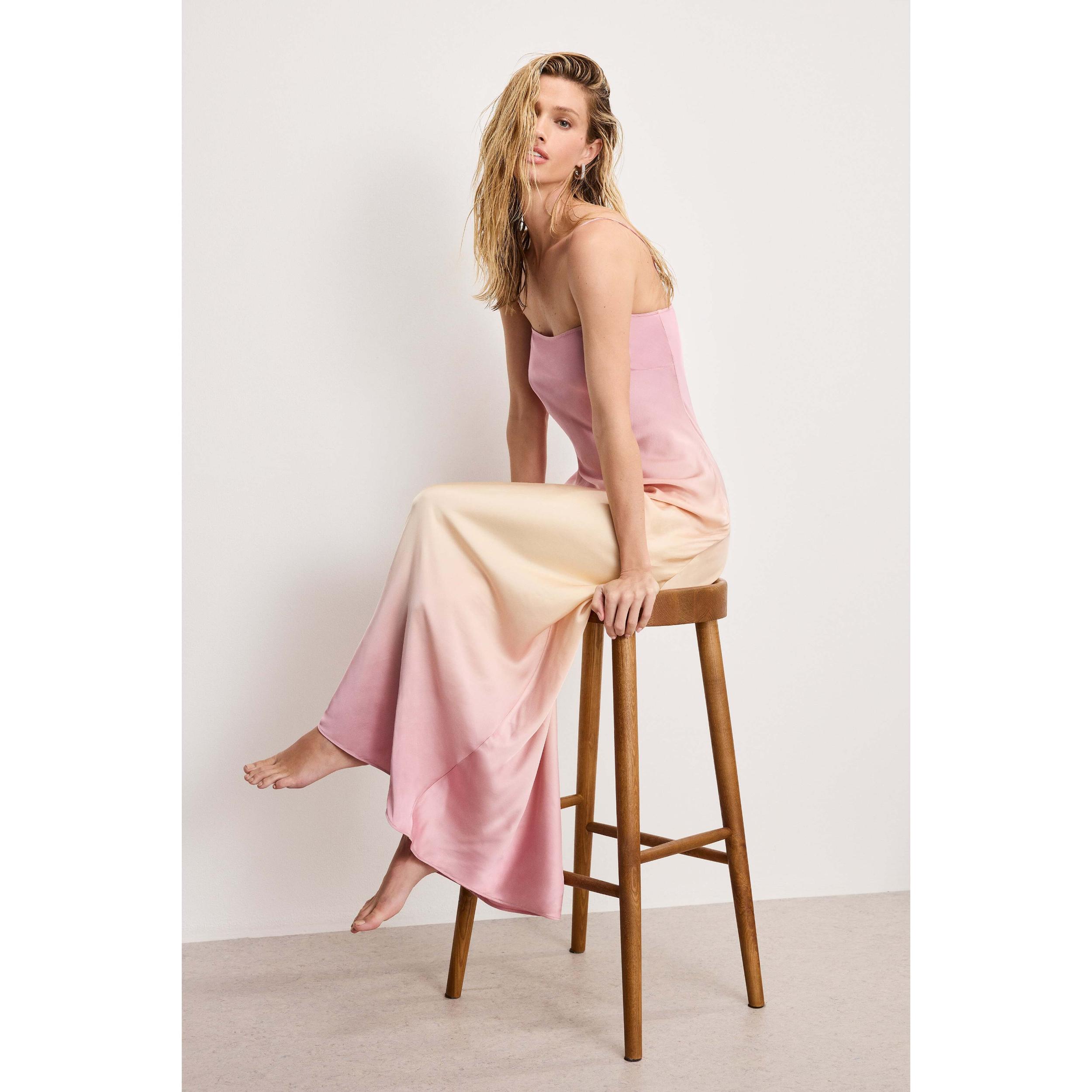 Womens Satin Slip Maxi Dress Product Image