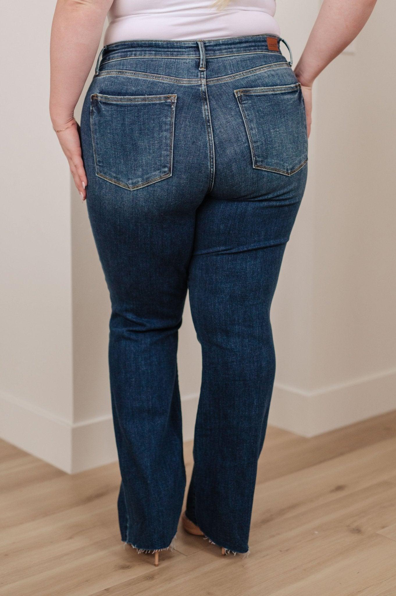 Josephine Mid Rise Raw Hem Bootcut Jeans (Online Exclusive) Product Image