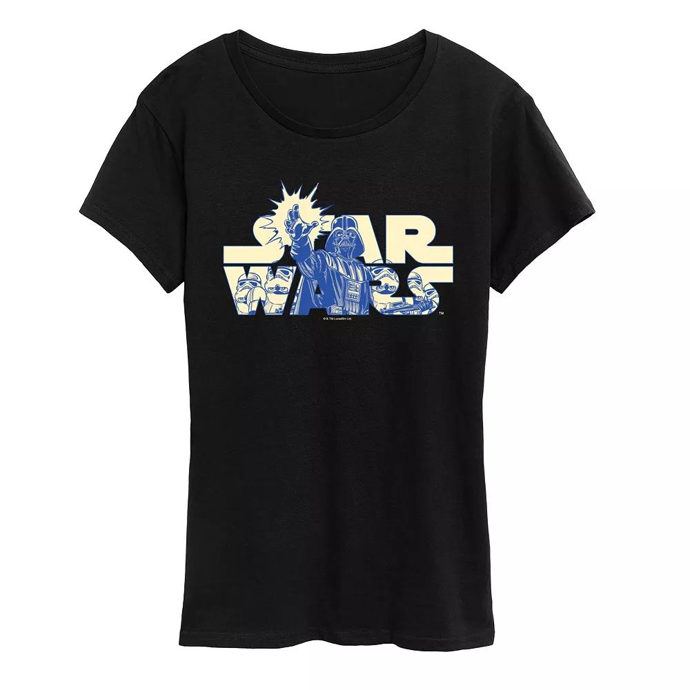 Women's Star Wars Darth Vader & Stormtroopers Logo Graphic Tee,  Product Image