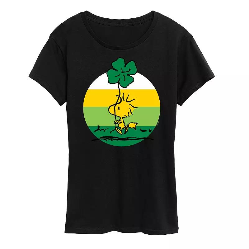 Women's Peanuts Woodstock Shamrock Graphic Tee,  Product Image