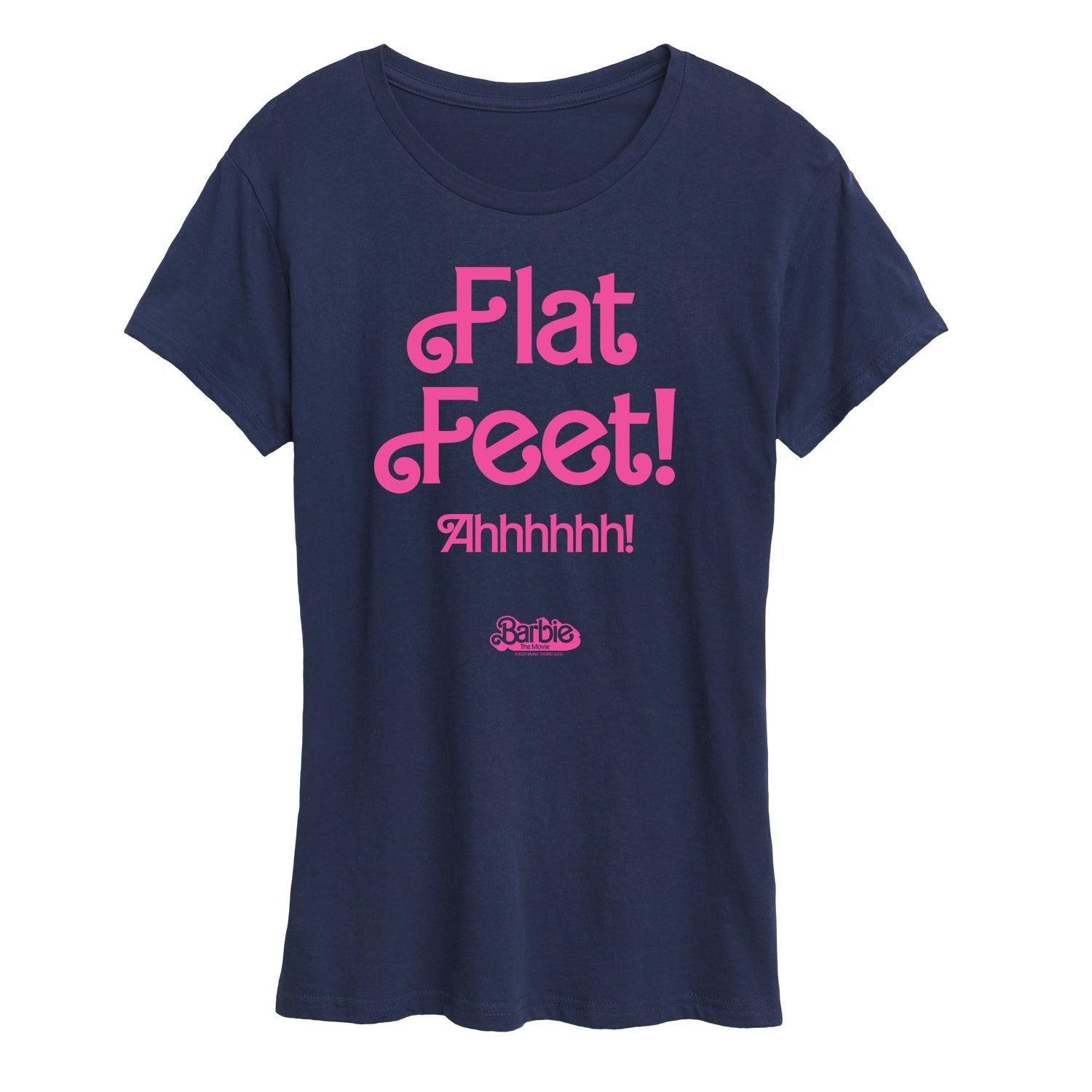 Women's Barbie The Movie Flat Feet Graphic Tee, Girl's,  Product Image
