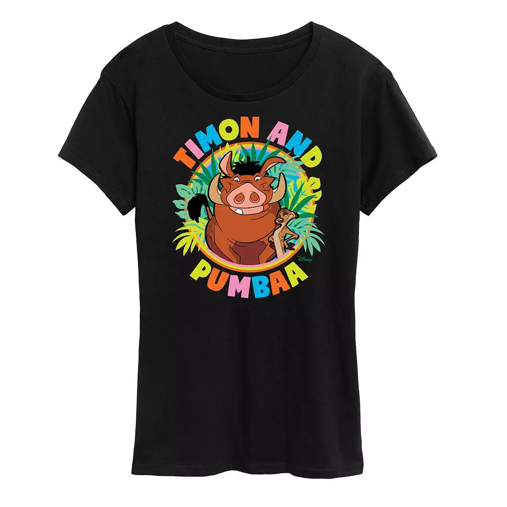 Disney's Lion King Timon & Pumbaa Women's Graphic Tee,  Product Image