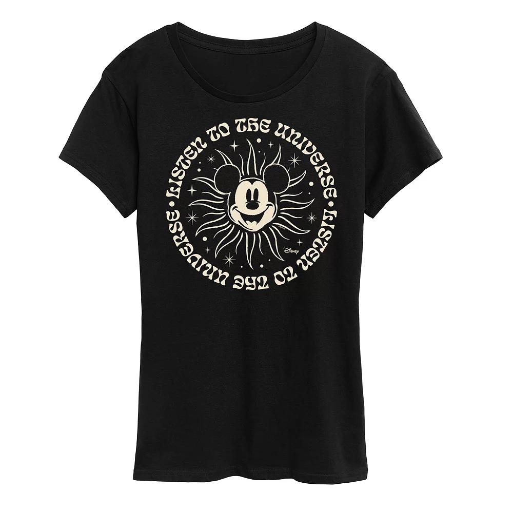 Disney's Mickey Mouse Plus Listen To The Universe Graphic Tee, Women's,  Product Image