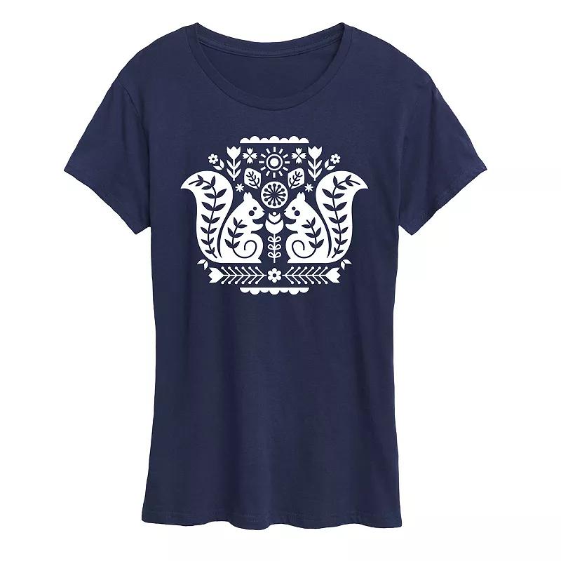 Women's Scandinavian Squirrels Graphic Tee,  Product Image