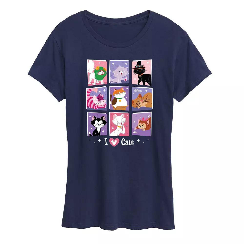Disney Cats Women's Grid Graphic Tee, Girl's,  Product Image