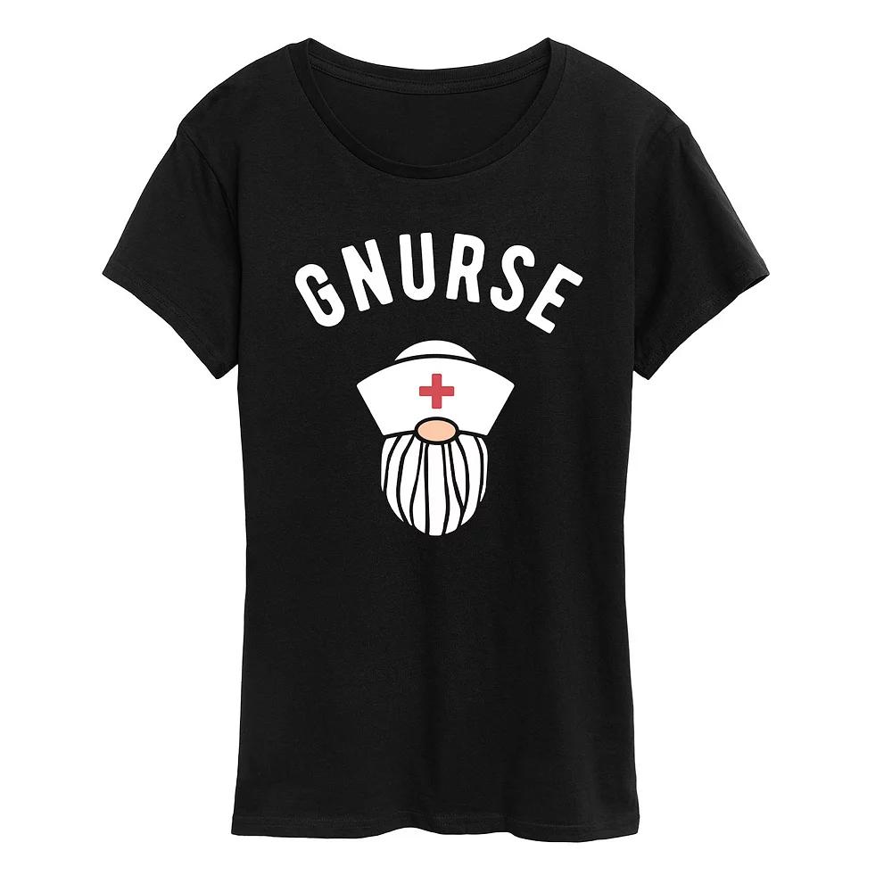 Women's Nurse Gnome Graphic Tee, Girl's,  Product Image