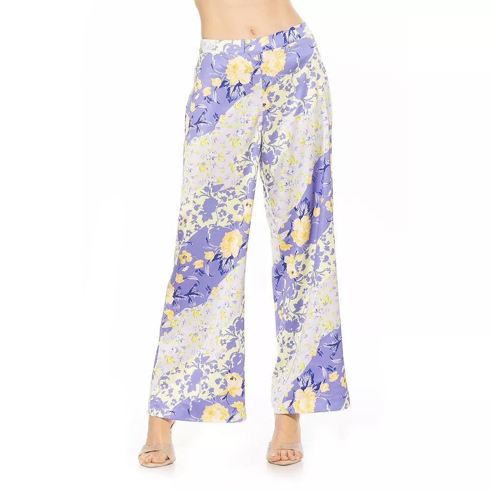 Women's ALEXIA ADMOR Cerise Silky Wide Leg Pants,  Product Image