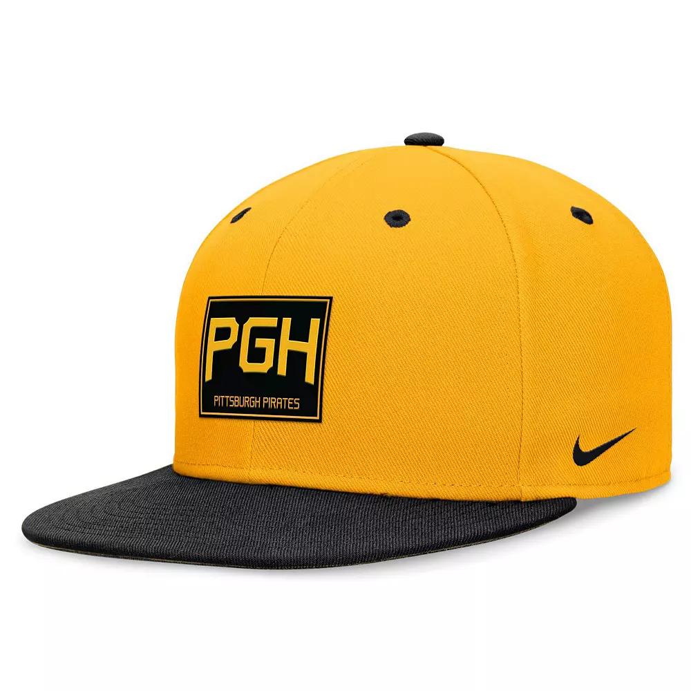 Men's Nike Gold/Black Pittsburgh Pirates City Connect True Fitted Hat,  Product Image