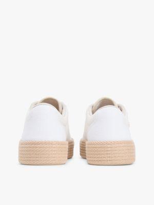 Mixed-Texture Canvas Platform Sneaker Product Image