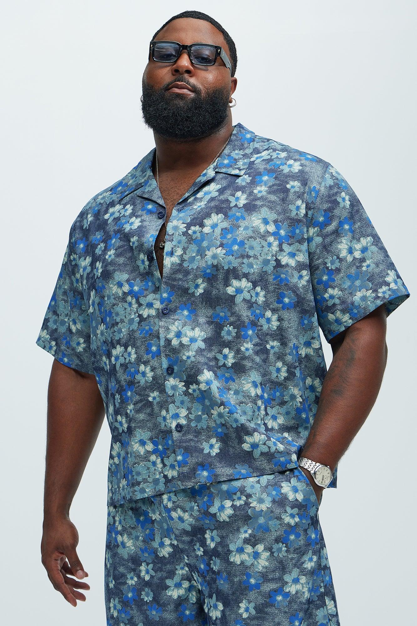 Paolo Floral Shirt - Blue Product Image