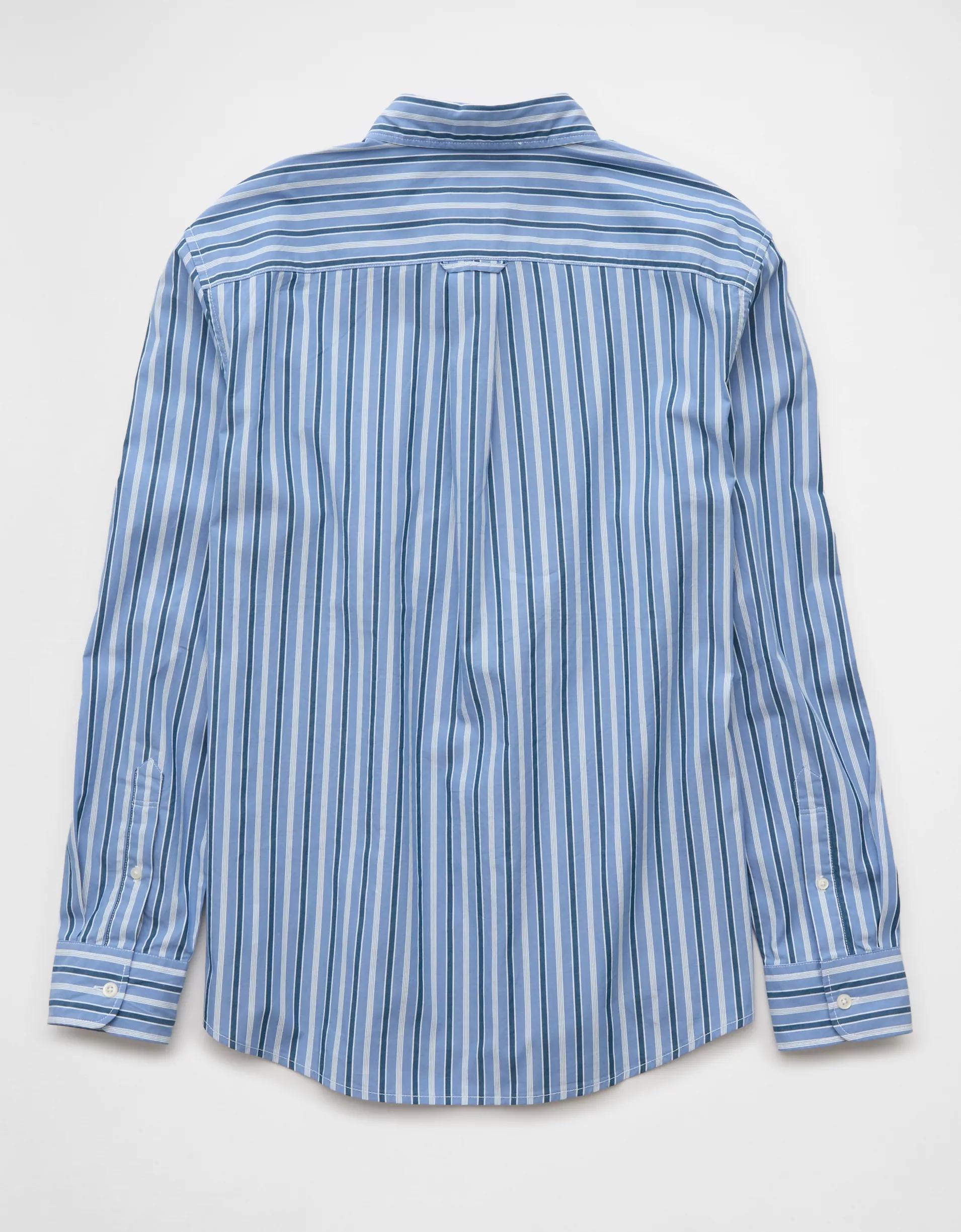 AE Everyday Classic Fit Poplin Striped Button-Up Shirt Product Image