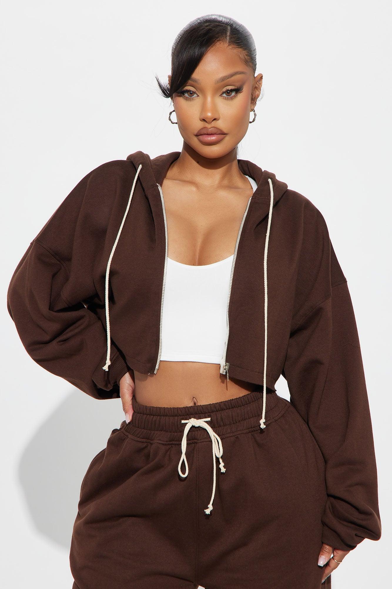 On The Way Sweatpant Set - Chocolate Product Image