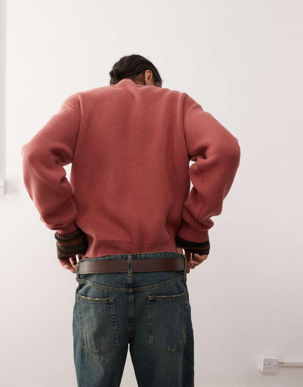 Weekday Emilio sweater in rust Product Image