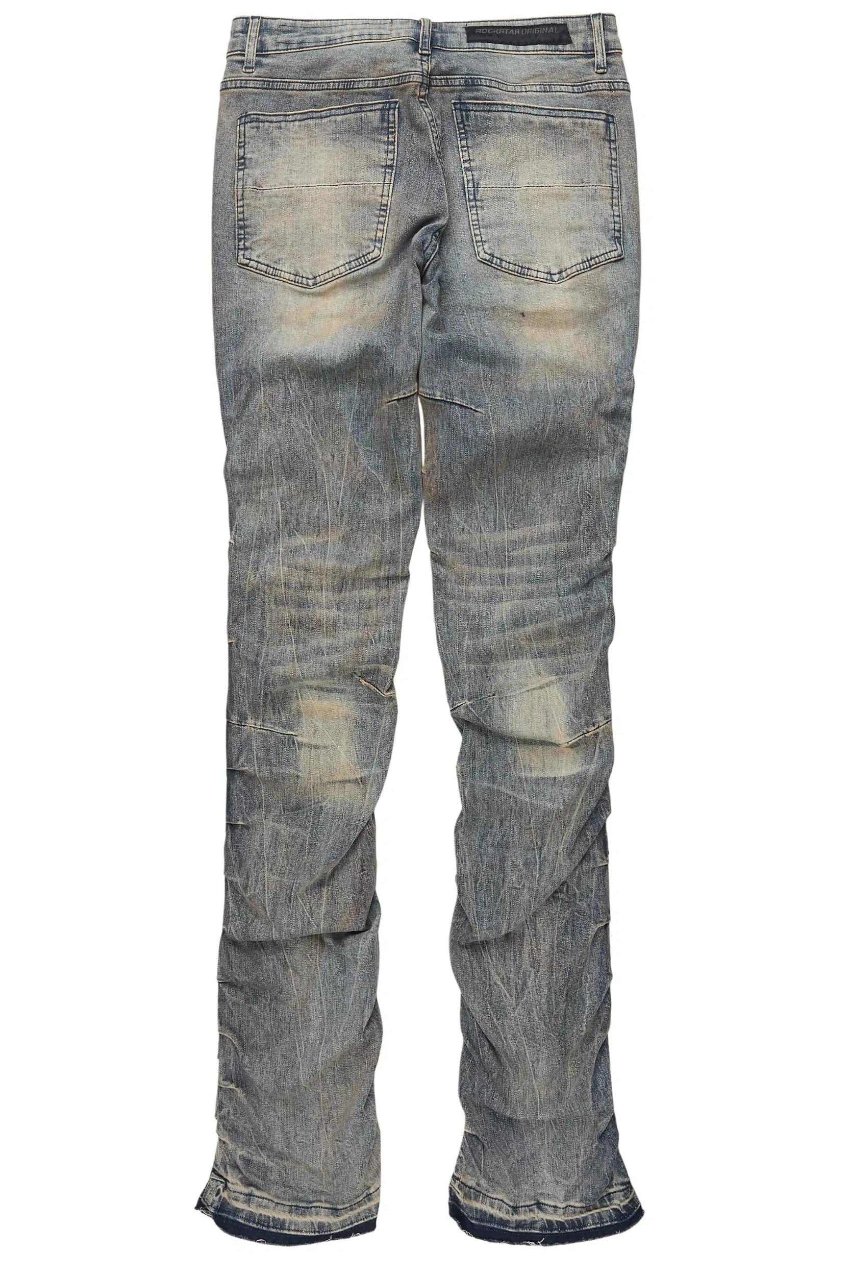 Mercol Blue Stacked Flare Jean Male Product Image
