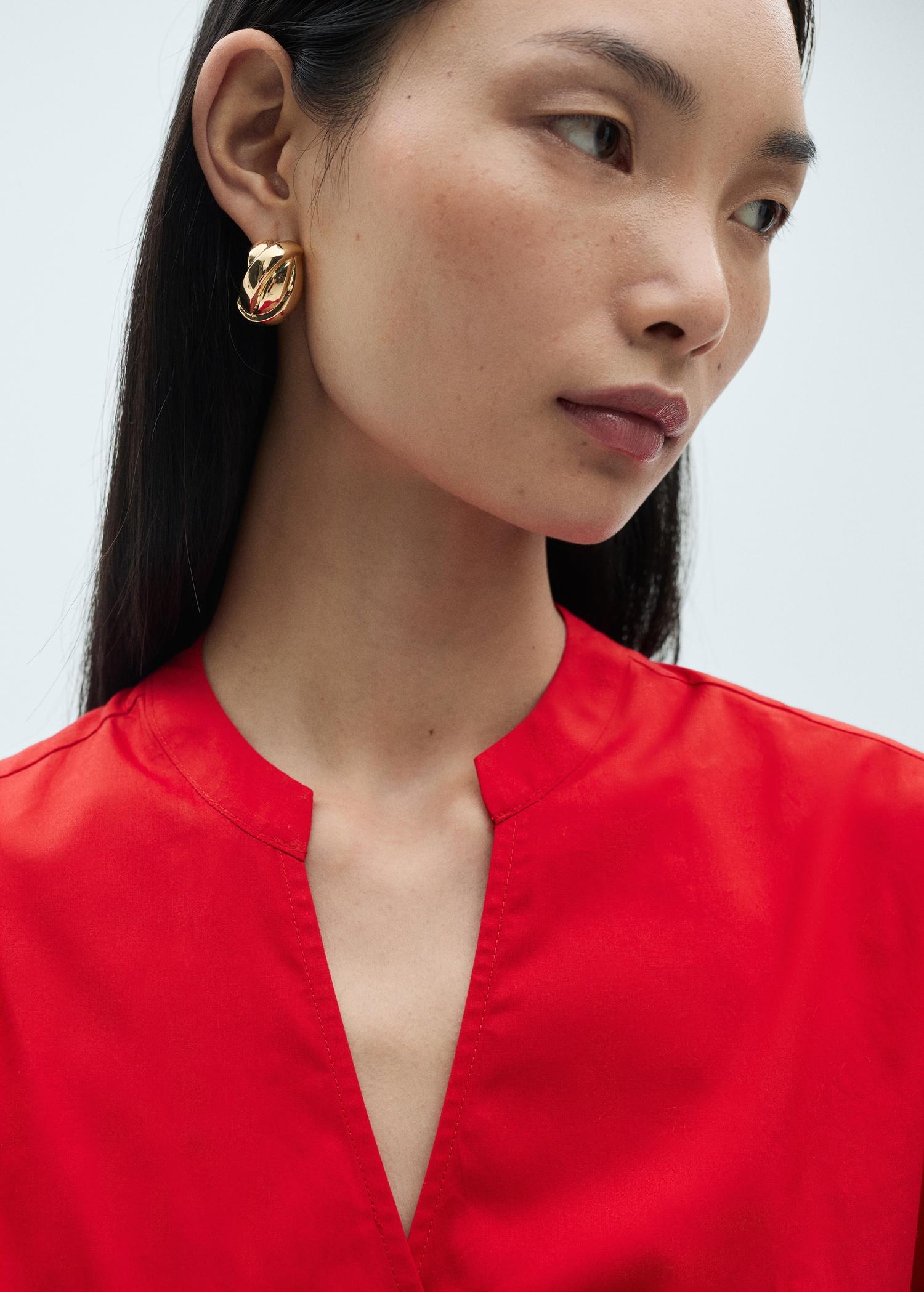 Cotton wrap dress - Women | MANGO USA Product Image