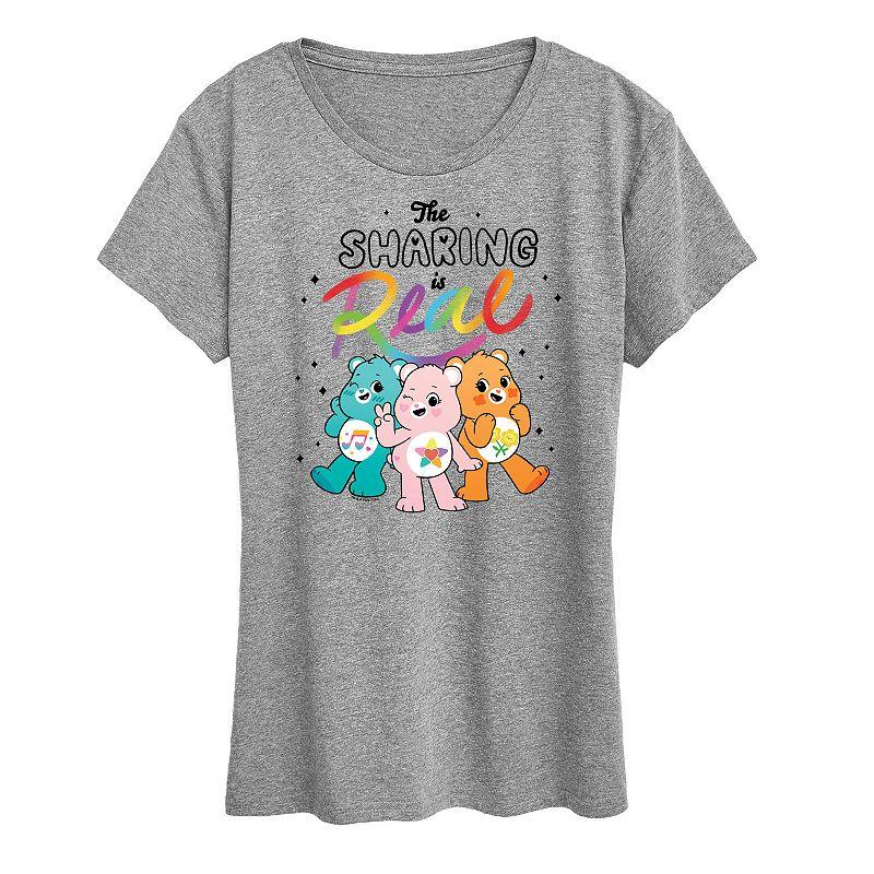 Womens Care Bears The Sharing Is Real Graphic Tee, Girls Product Image