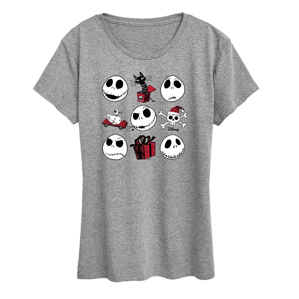 Disney's Nightmare Before Christmas Women's Jack Grid Graphic Tee, Girl's,  Product Image