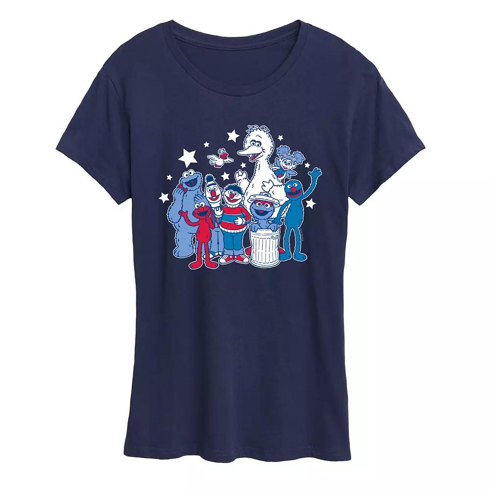 Women's Sesame Street Americana Group Graphic Tee,  Product Image