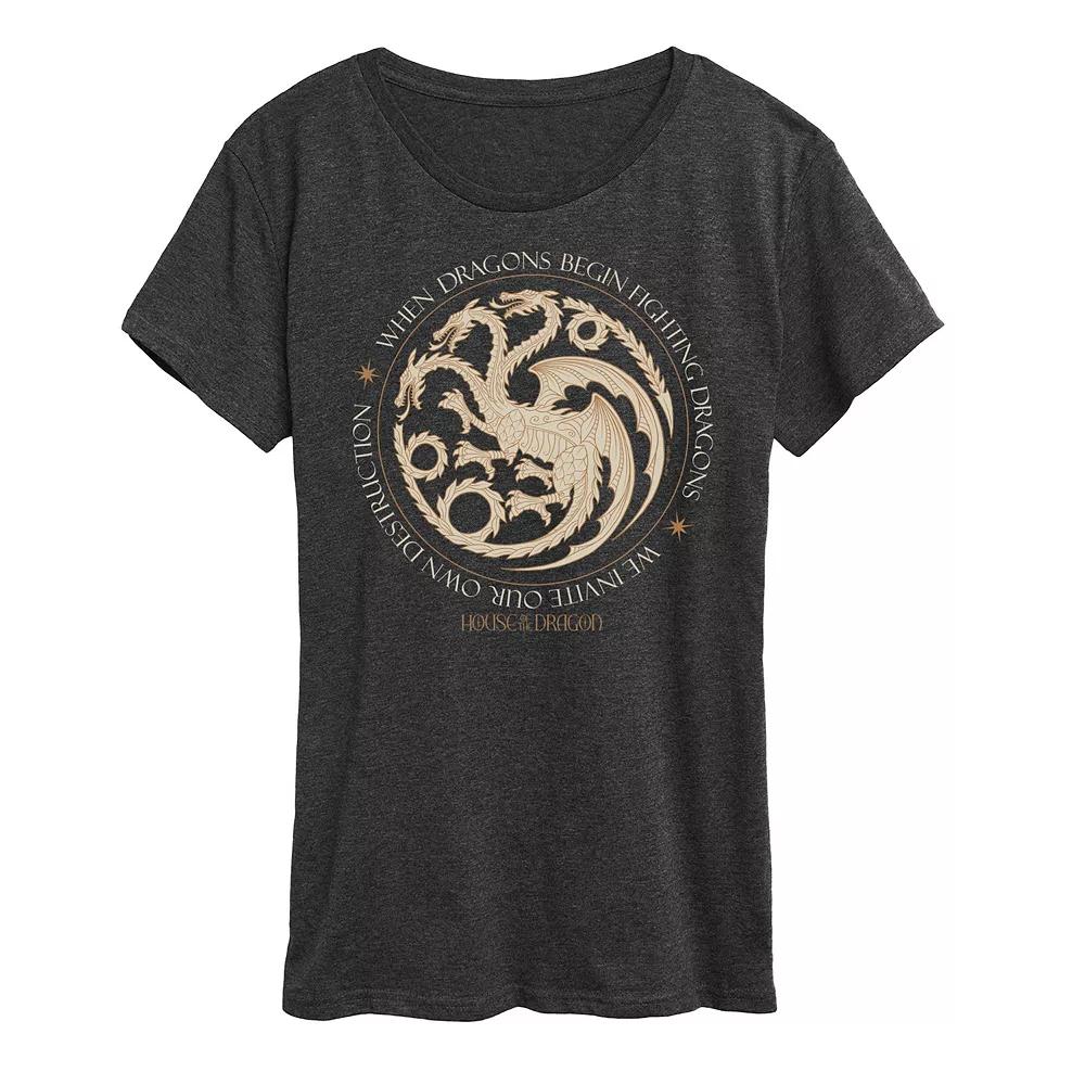 Women's House of the Dragon Dragons Begin Fighting Graphic Tee,  Product Image