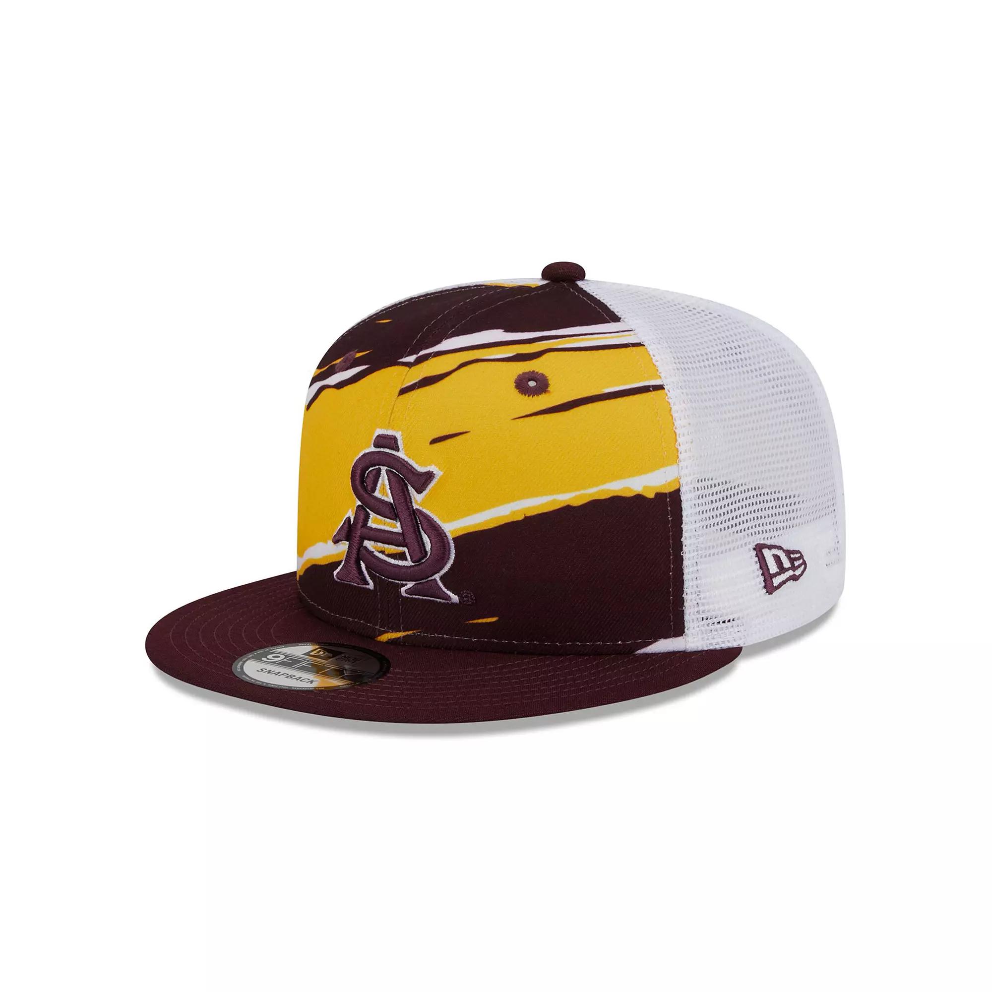 Men's New Era Maroon Arizona State Sun Devils Tear Trucker 9FIFTY Snapback Hat, Red Product Image
