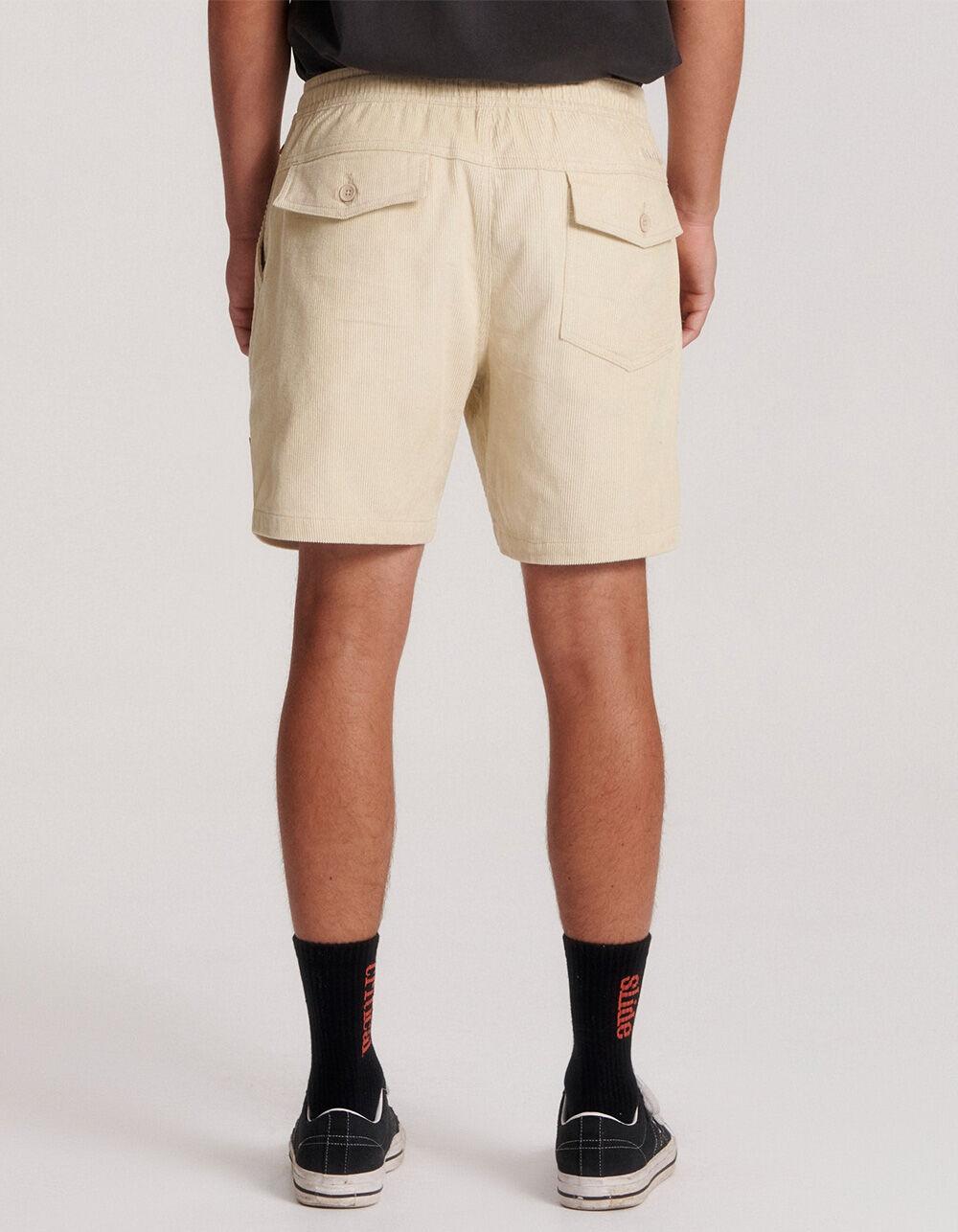 THE CRITICAL SLIDE SOCIETY All Day Cord Mens Shorts - ECRU Product Image