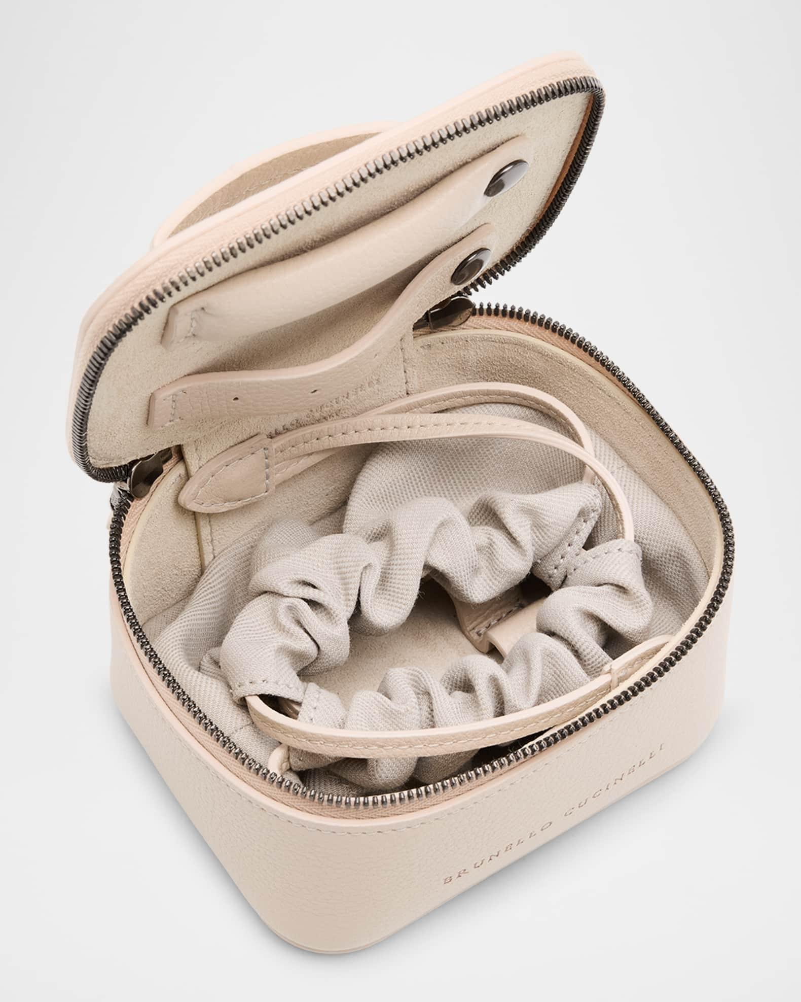 Small Grain Leather Jewelry Case Product Image