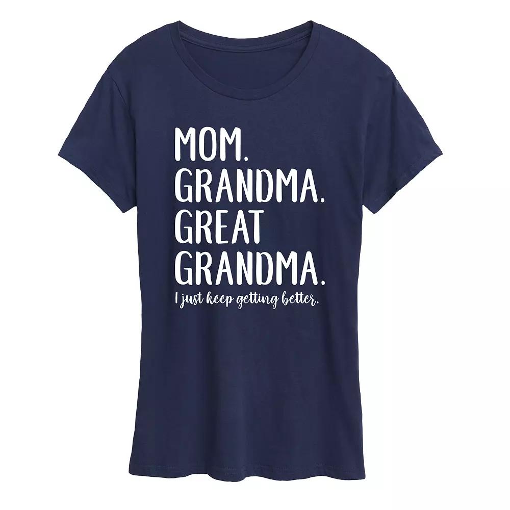 Women's Mom Grandma & Great Grandma Graphic Tee, Girl's,  Product Image