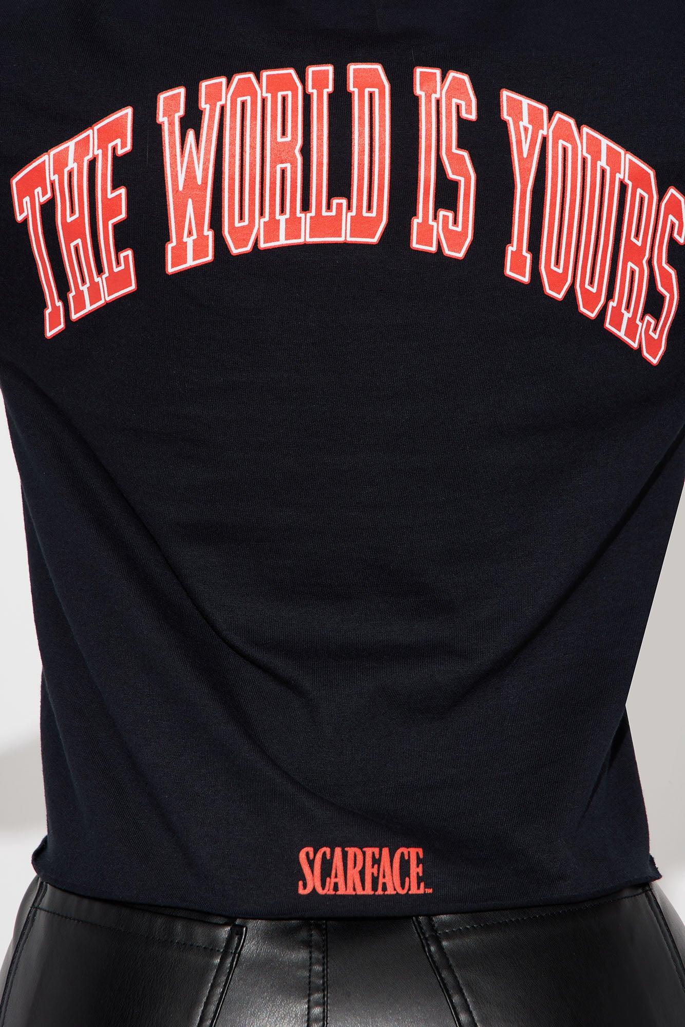 Scarface The World Is Ours Cropped Tee - Black Product Image