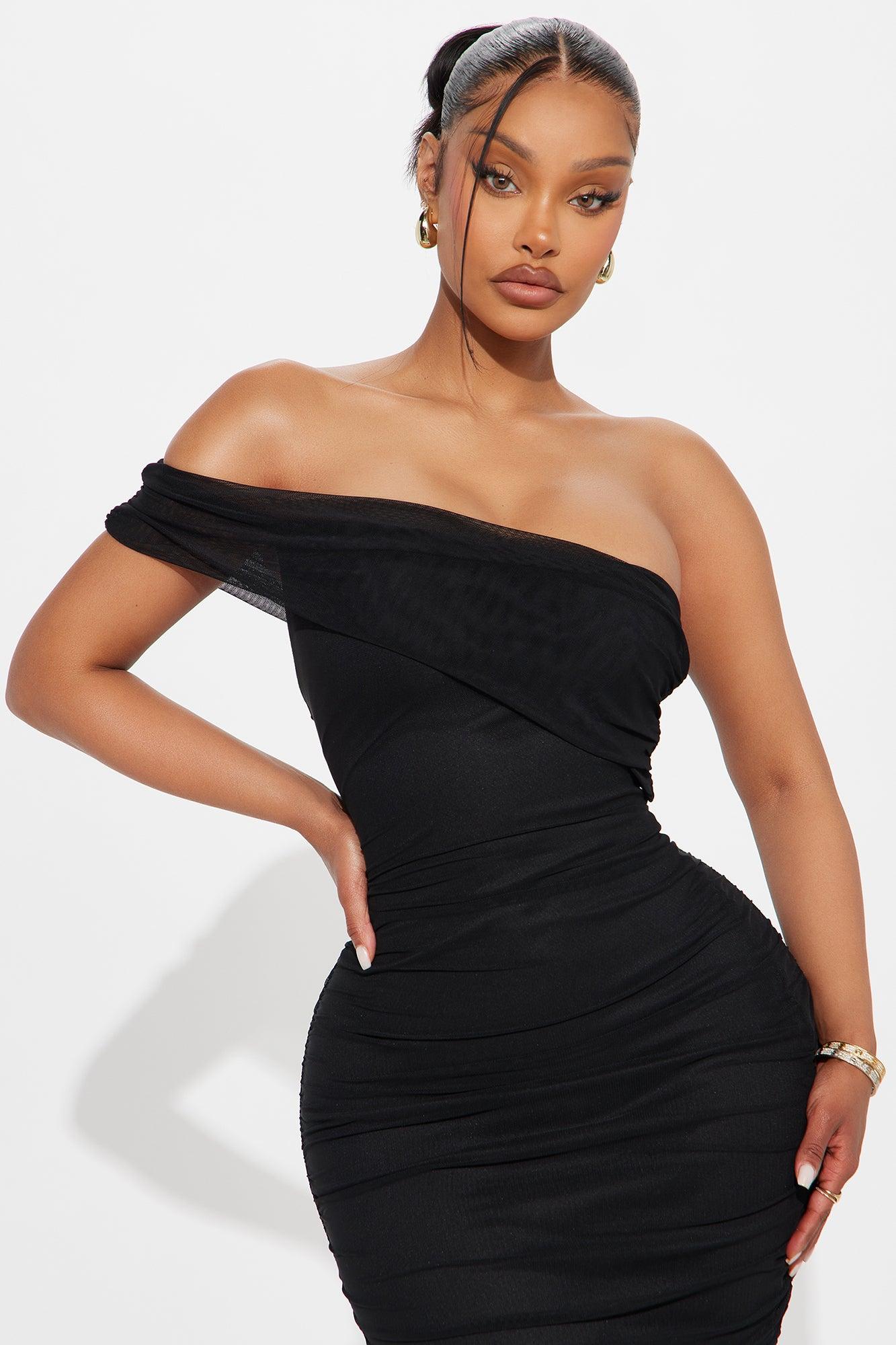 Real Legacy Mesh Midi Dress - Black Female Product Image