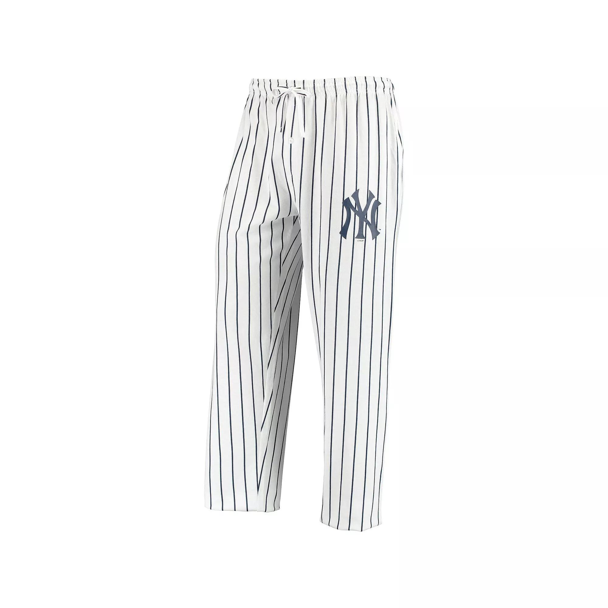 Men's Concepts Sport White/Navy New York Yankees Vigor Sleep Pant, Size: 3XL Product Image