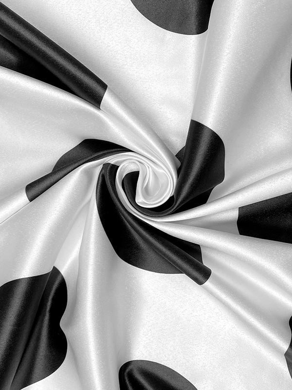 A-Line Sleeveless Polka-Dot Split-Joint Tied Waist Lapel Maxi Dresses Shirt Dress Product Image