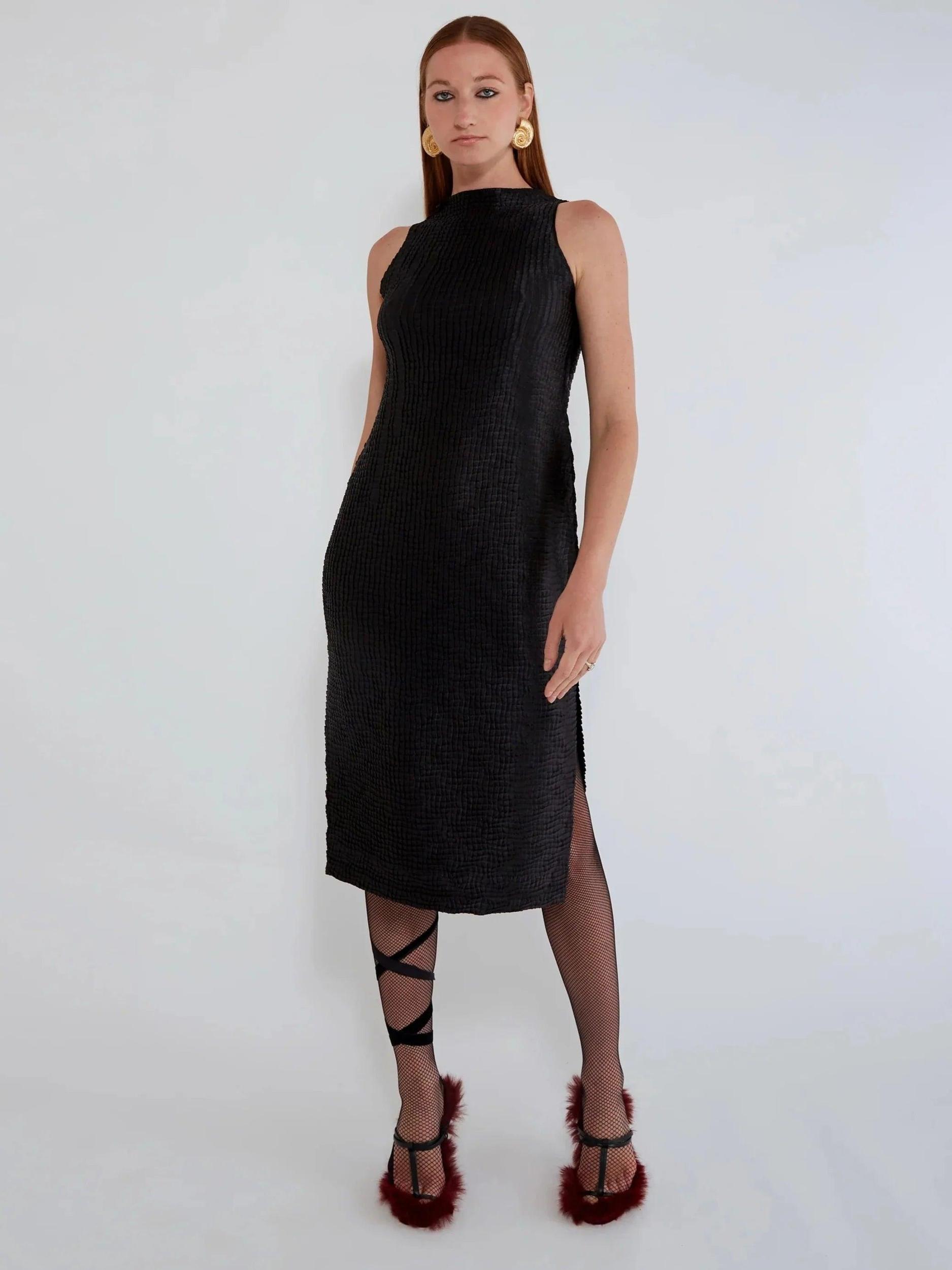 Skin Singlet Dress in Black Product Image