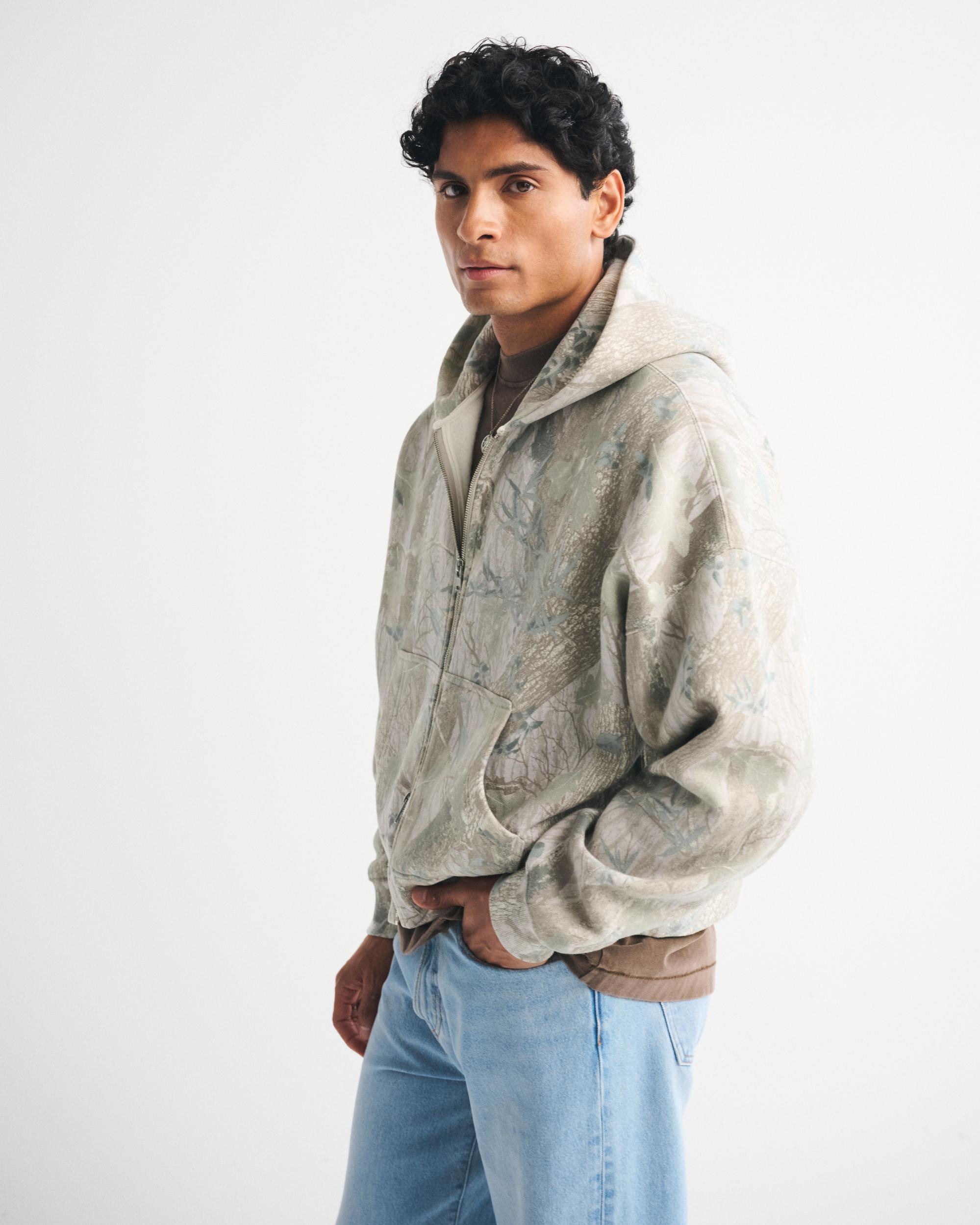 Cropped Essential Full-Zip Hoodie Product Image