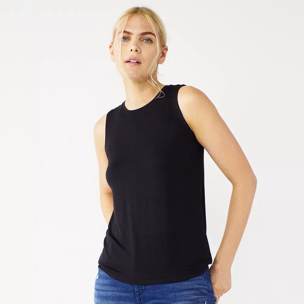Petite Nine West Essential High Neck Tank Top, Women's,  Product Image