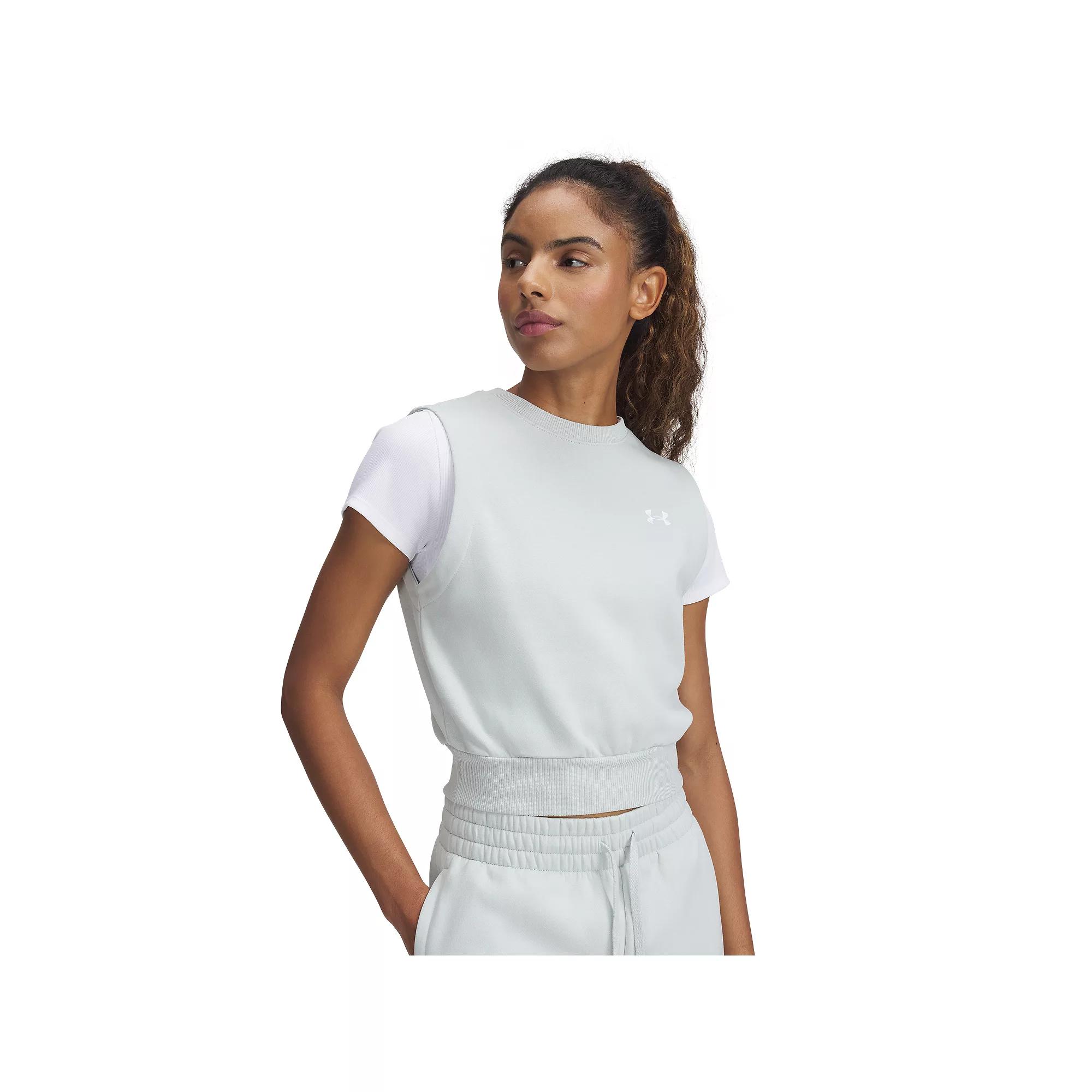 Women's Under Armour Rival Fleece Tank Top, Size: XL, Hydro Green Product Image