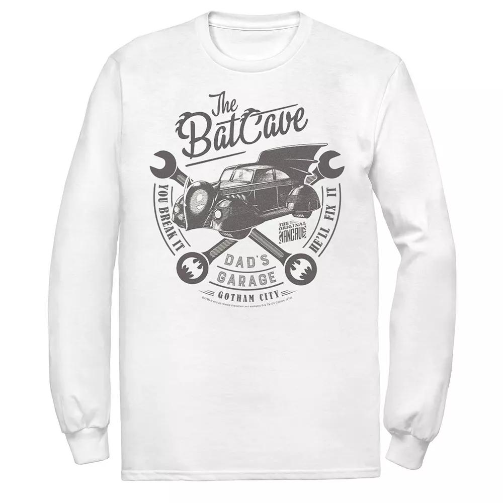 Men's DC Comics The Bat Cave Circle Text Poster Tee,  Product Image