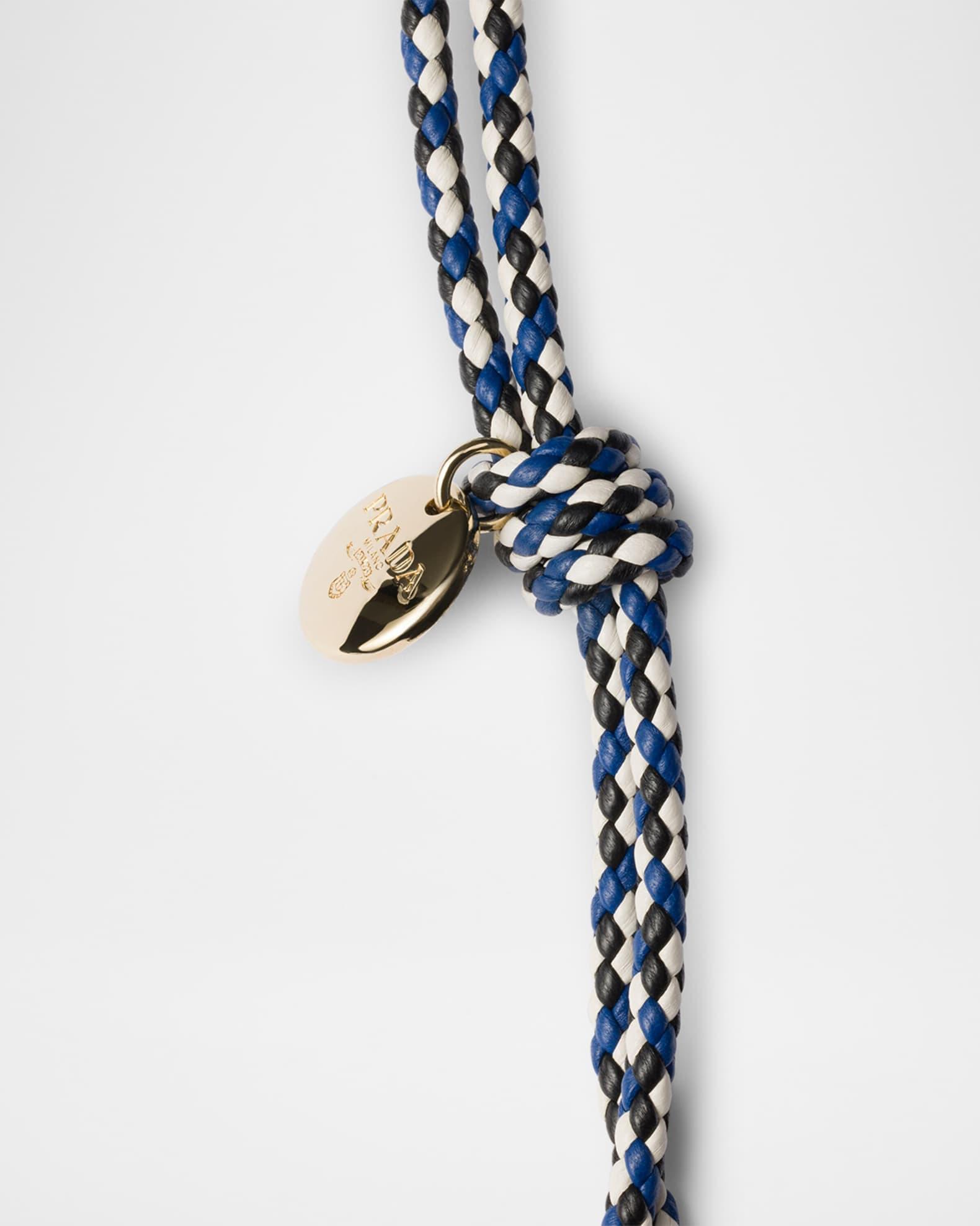 Leather Card Holder with Braided Shoulder Strap Product Image