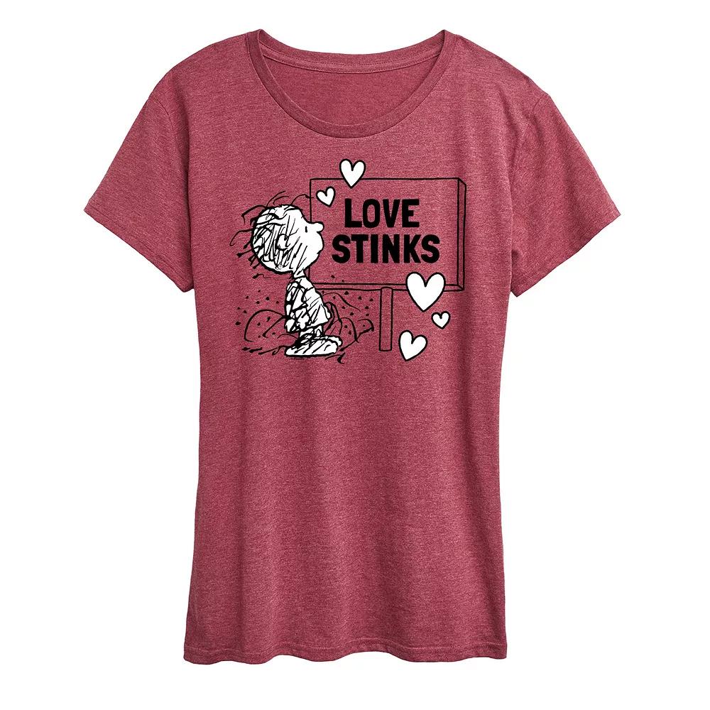 Women's Peanuts Pig Pen Love Stinks Graphic Tee,  Product Image