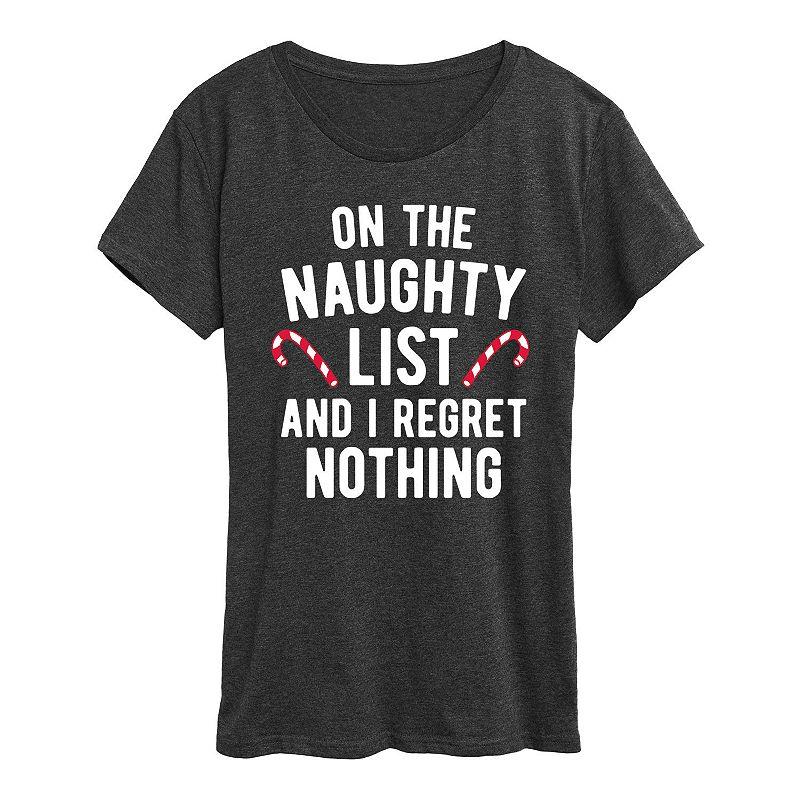 Women's On The Naughty List Graphic Tee, Girl's,  Product Image