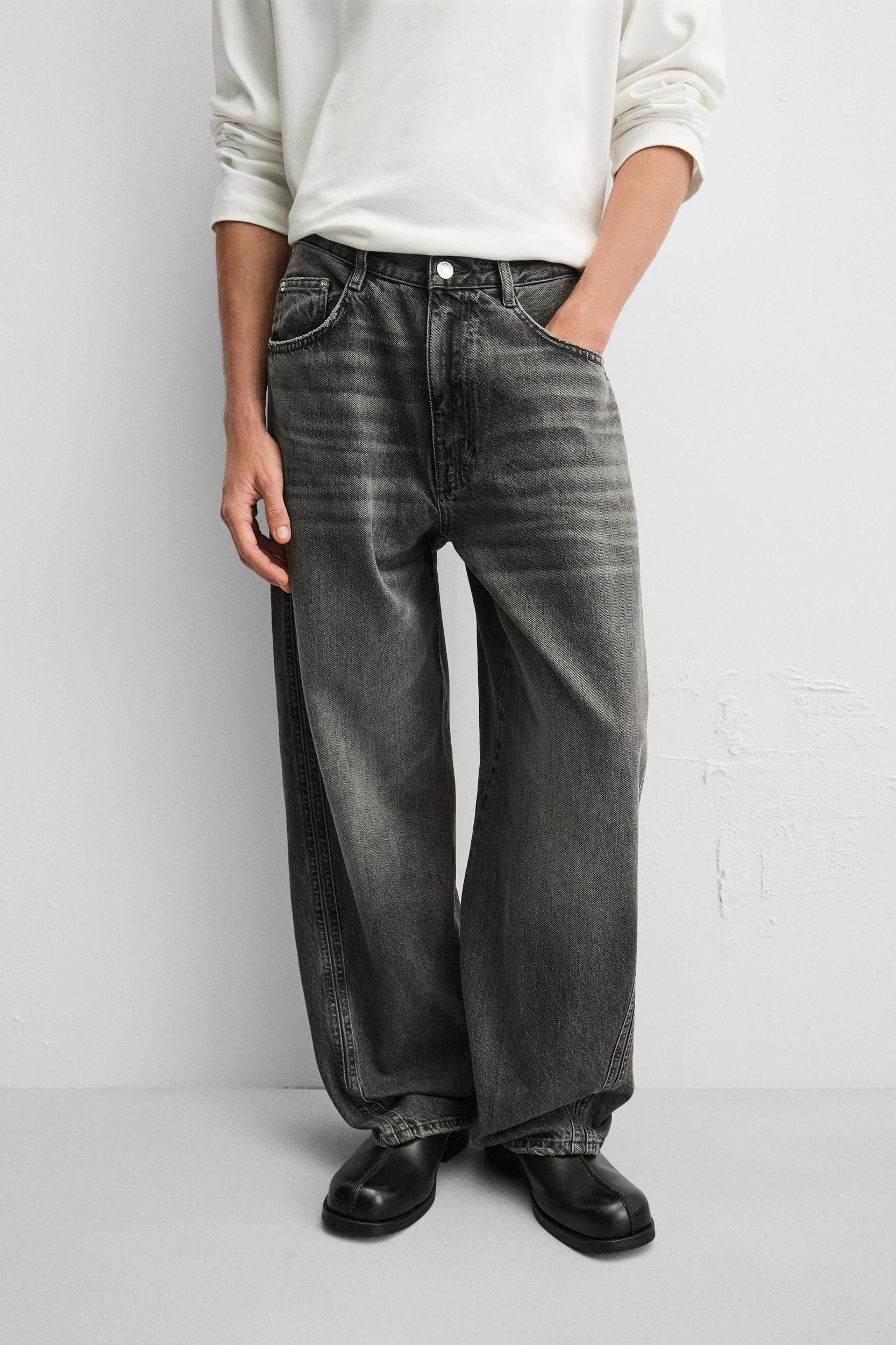 BAGGY FIT JEANS WITH SEAMS Product Image