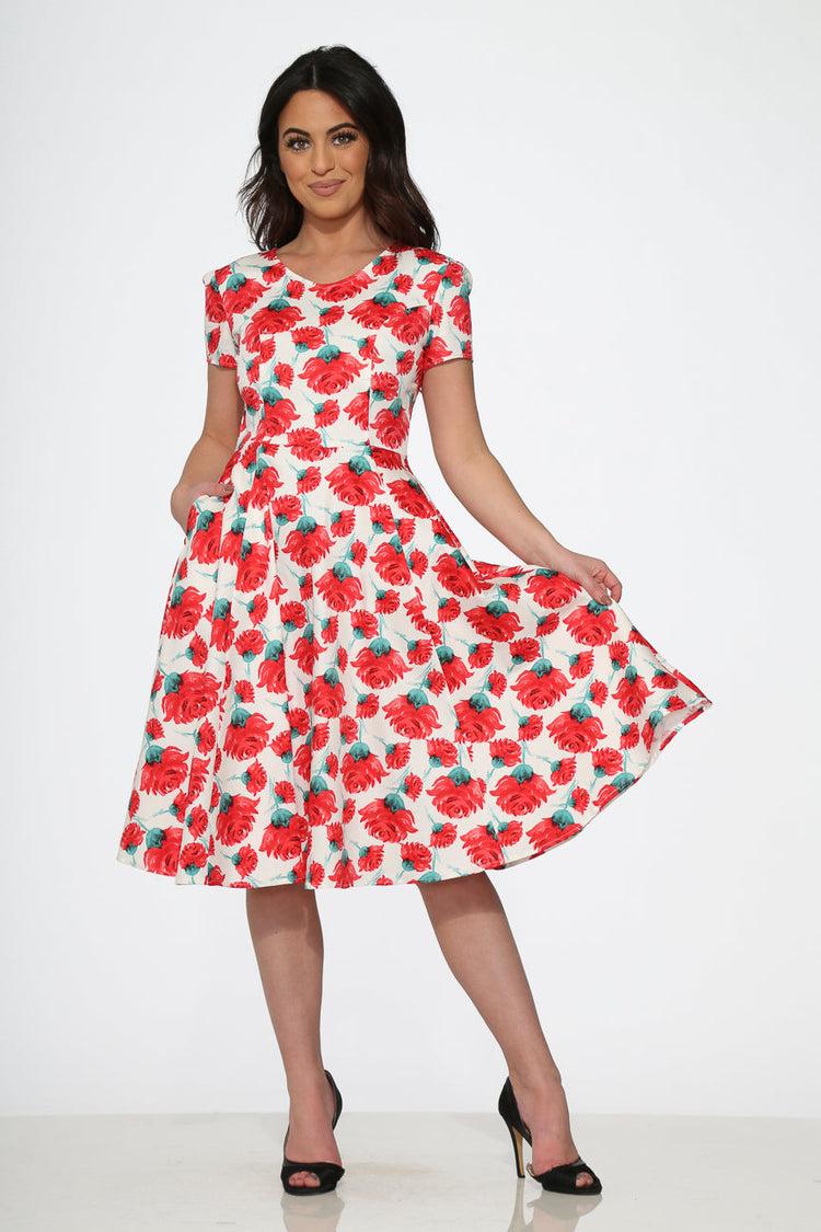 Bold Floral Swing Dress Product Image