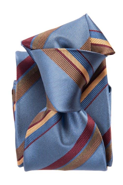 Elizabetta Battisti - Extra Long Silk Jacquard Tie for Men in Steel Blue at Nordstrom Product Image