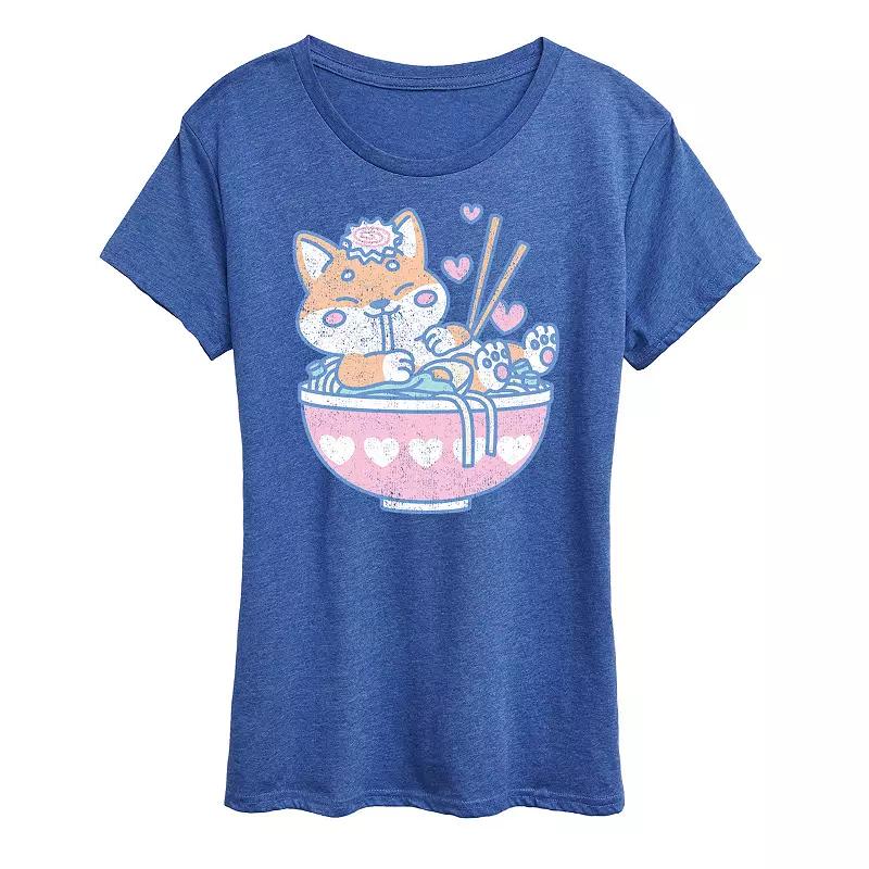 Women's Kawaii Ramen Shiba Inu Graphic Tee,  Product Image