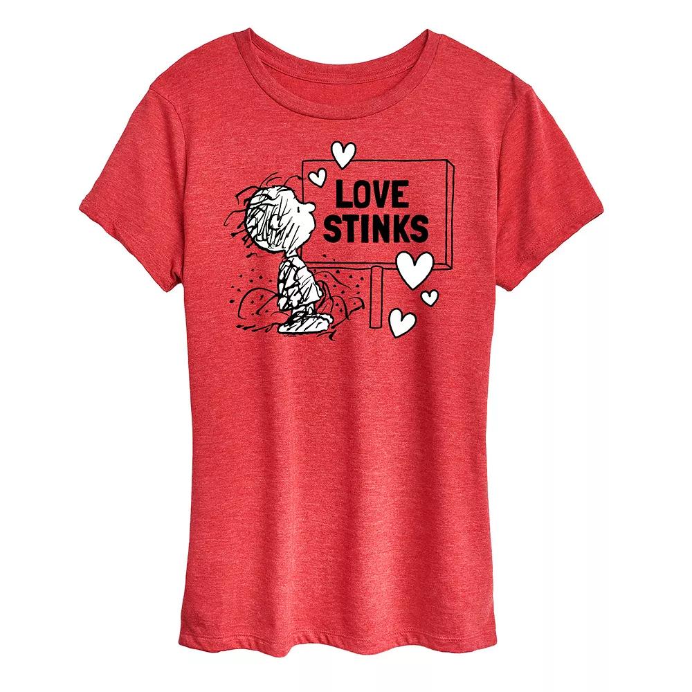 Women's Peanuts Pig Pen Love Stinks Graphic Tee,  Product Image