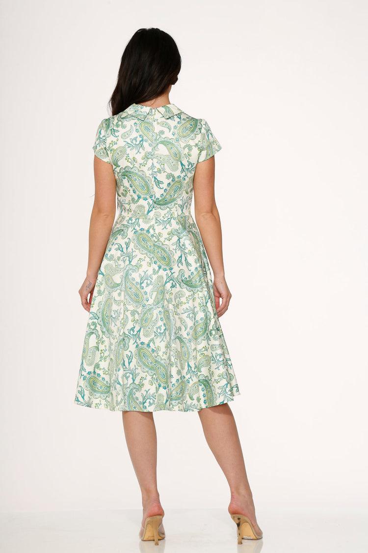 Green Paisley Swing Dress Product Image