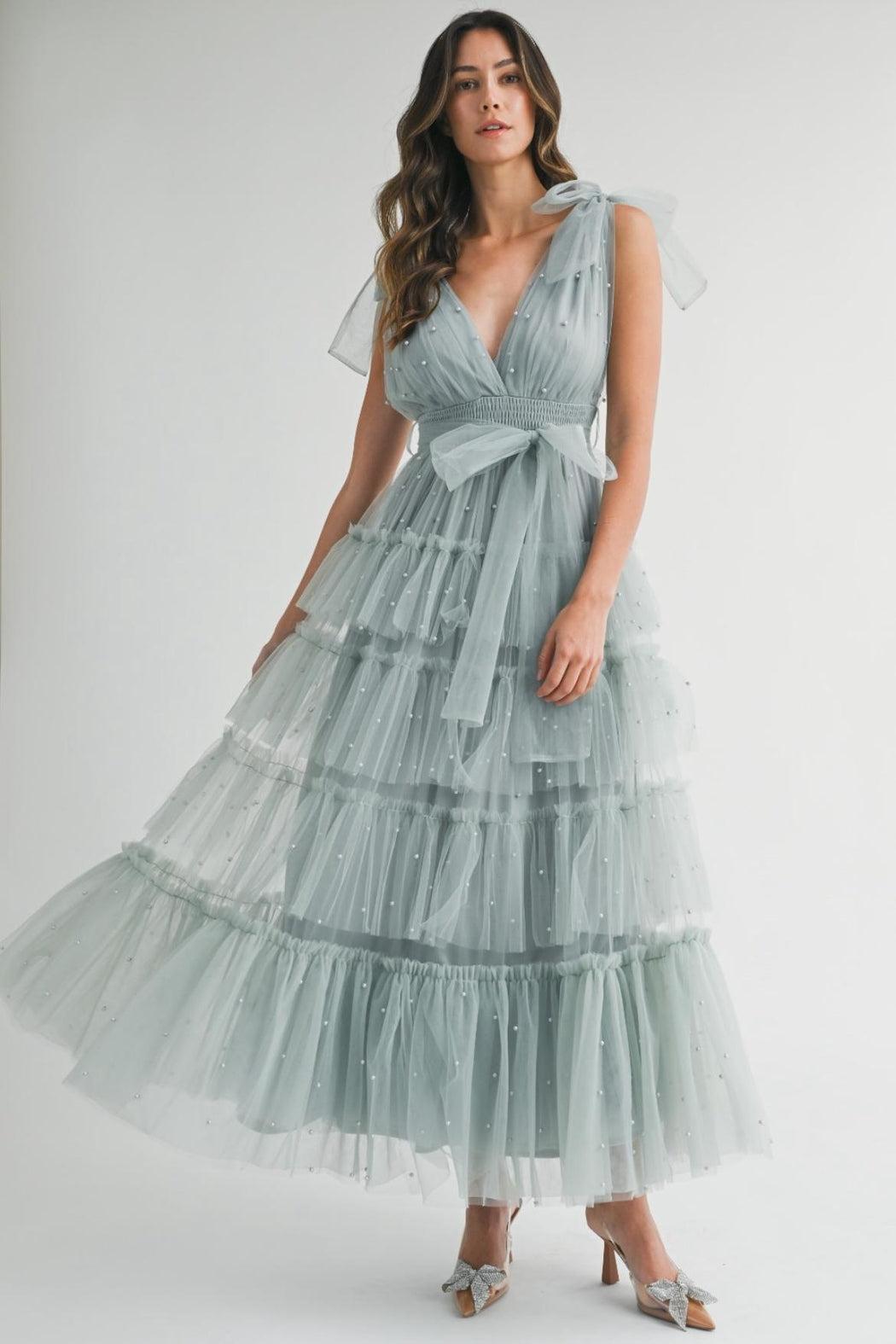 Pearl Mesh Dress Product Image