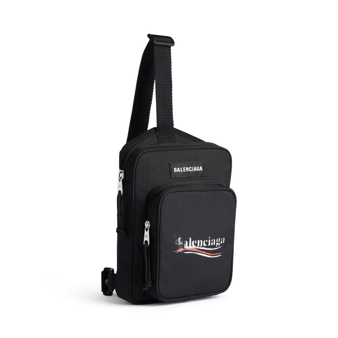 Men's Explorer Crossbody Messenger Bag in Black Product Image