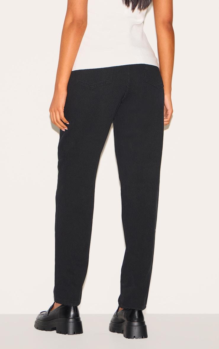 Tall Washed Black High Waist Mom Jeans Product Image