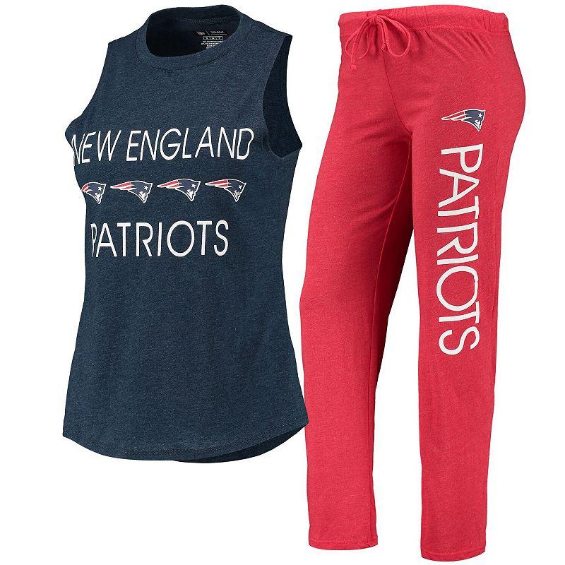 Women's Concepts Sport Red/Navy New England Patriots Muscle Tank Top & Pants Sleep Set,  Product Image